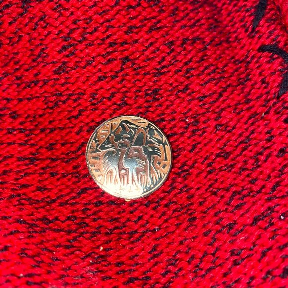 Vtg CRANES & MOUNTAINS Eloxal Aluminum Clip Earrings WEST GERMANY - Picture 3 of 3